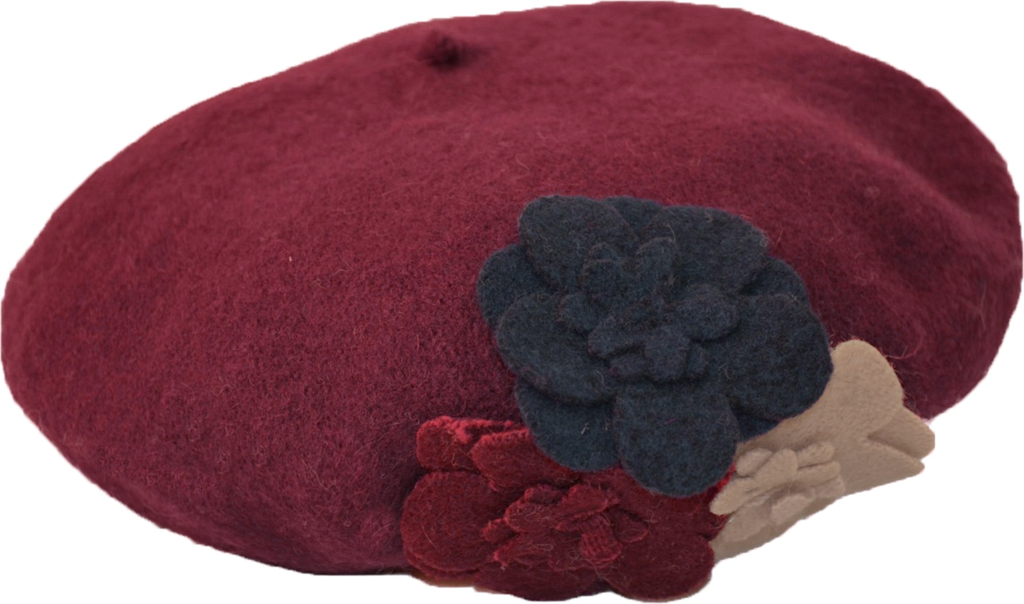 Vintage_FLOWERED_Wool_BERET_Retro_Classic_Hat_Blumen_BASKENMueTZE-1