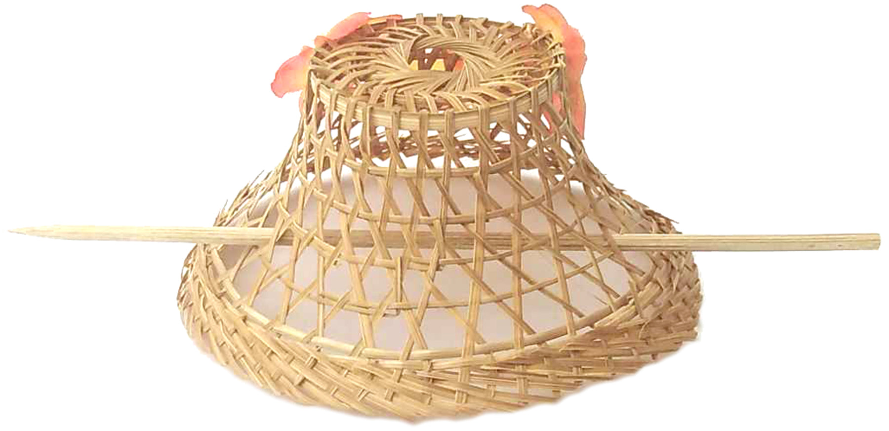 Vintage_HEADPIECE_Strohuetchen_BLueTEN_Haarspange_-_Orange_killer_kirsche_2