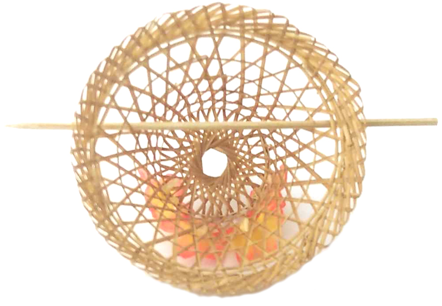 Vintage_HEADPIECE_Strohuetchen_BLueTEN_Haarspange_-_Orange_killer_kirsche_3