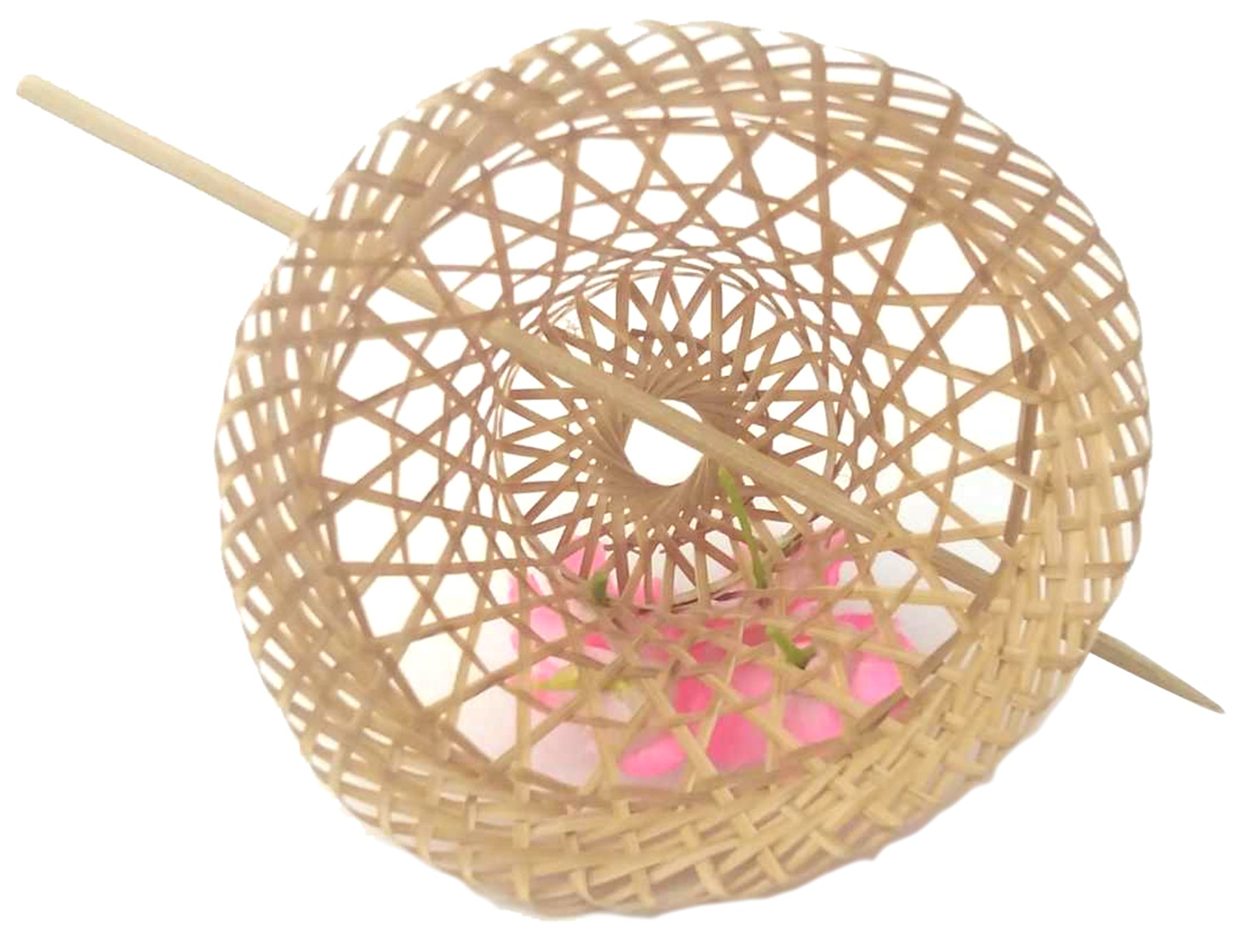 Vintage_HEADPIECE_Strohuetchen_BLueTEN_Haarspange_-_Pink_killer_kirsche3