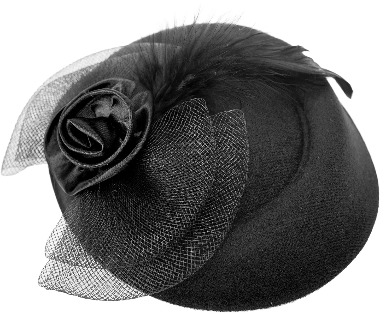 Vintage_HEIDY_Rose_BOW_Feder_Feather_PILLBOX_Hut_HEADPIECE-2