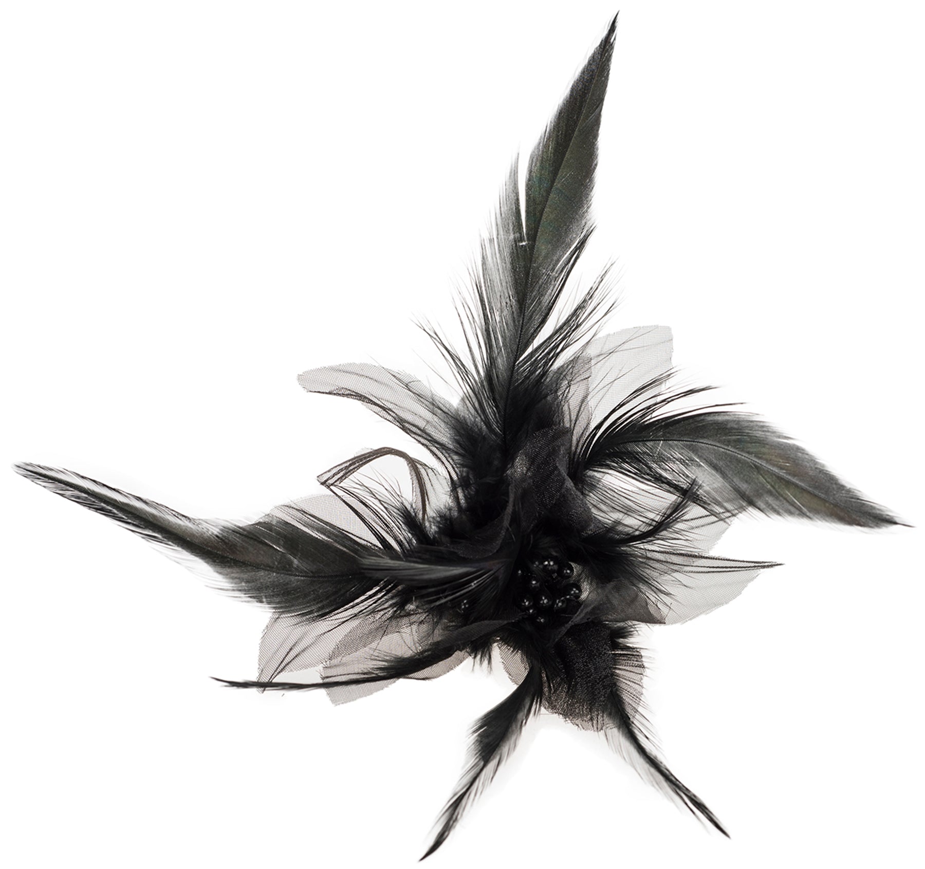 Vintage_ISIDRA_Feder_FEATHER_Perlen_Blumen_BURLESQUE_Brooch_BROSCHE_killer_kirsche_schwarz1CVIaOAU73yNK