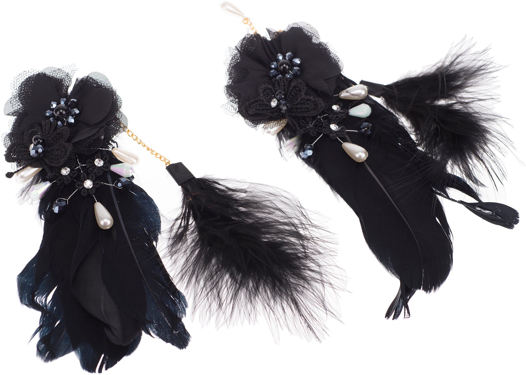 Vintage_JOLEEN_Blumen_PERLEN_Floral_FEDER_FLAPPER_Haarspange_Clip-2