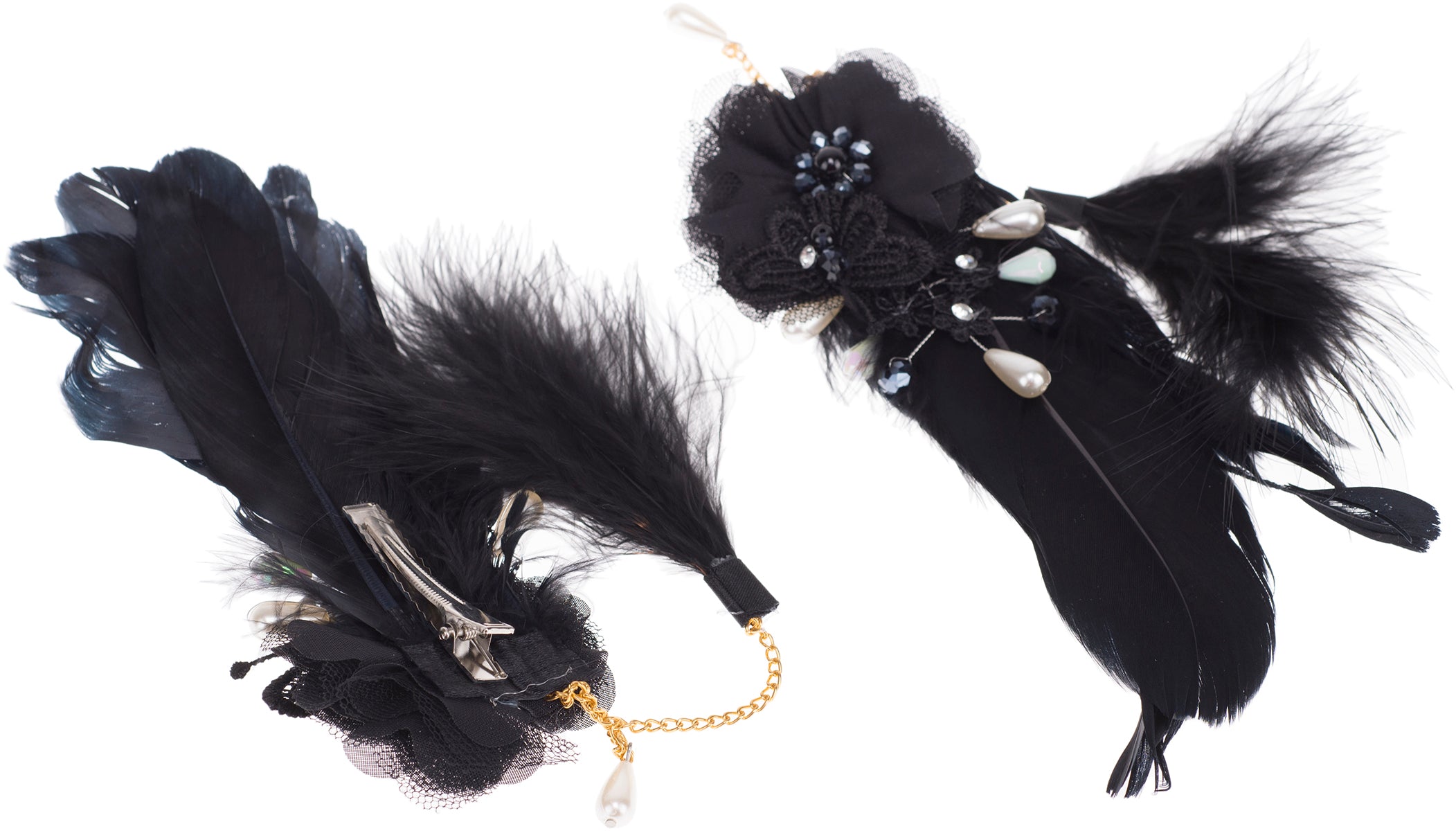 Vintage_JOLEEN_Blumen_PERLEN_Floral_FEDER_FLAPPER_Haarspange_Clip-3