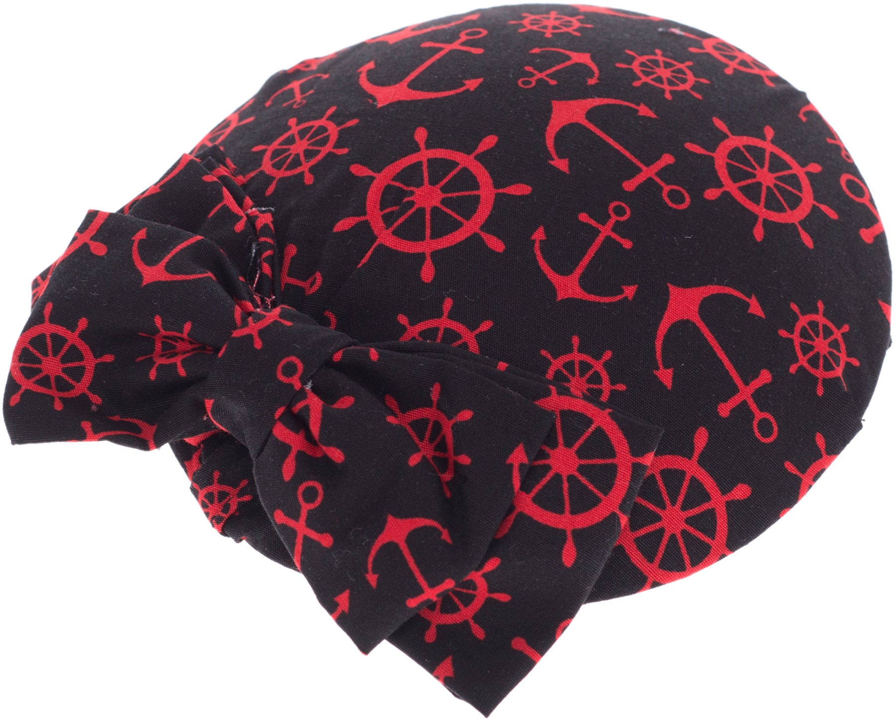 Vintage_KACIE_ANCHOR_Sailor_Anker_Nautical_PILLBOX_Huetchen_-_Schwarz_Rot_killer_kirsche