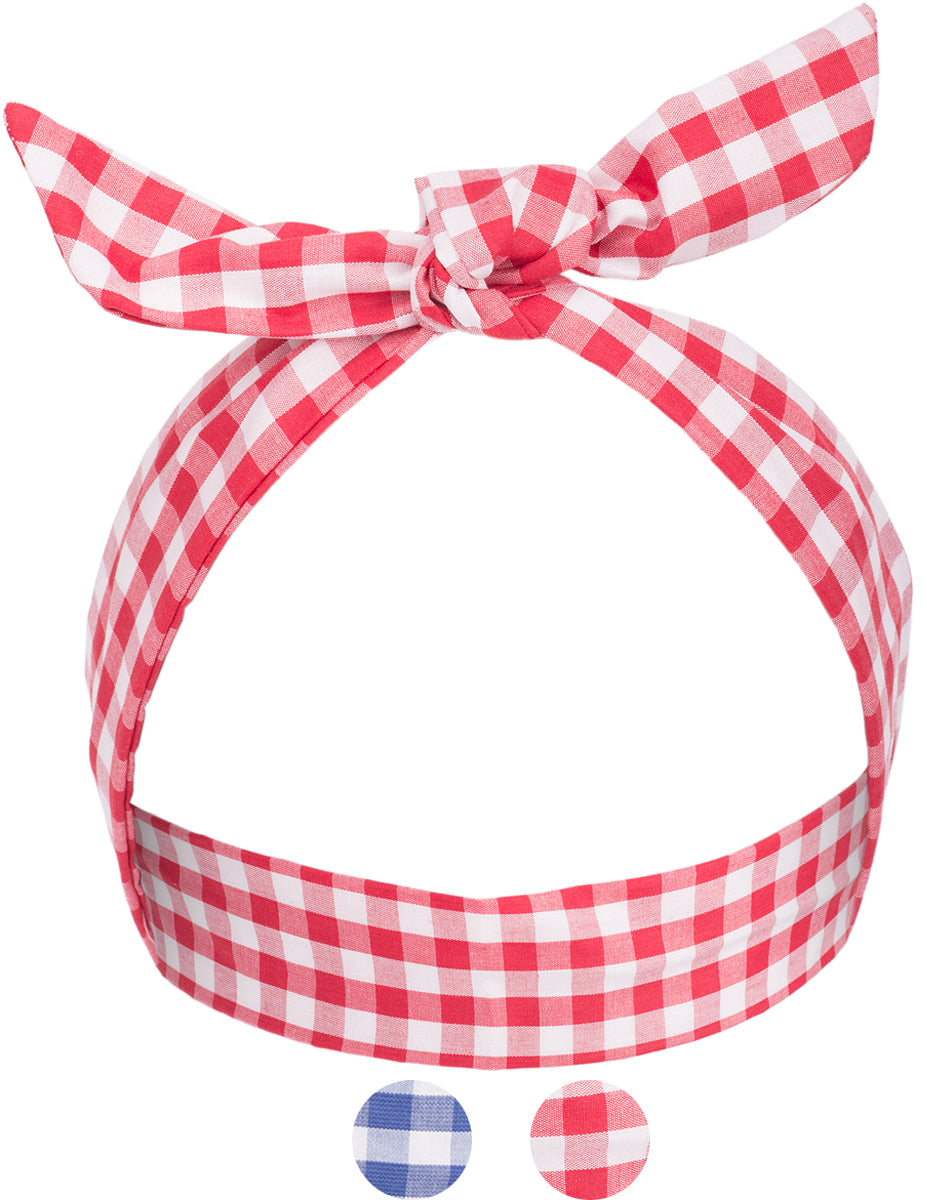 Vintage_KAROLA_Karo_PEPITA_50s_Retro_HAARBAND_Hair_Band_gMUngF5l2uc6bK