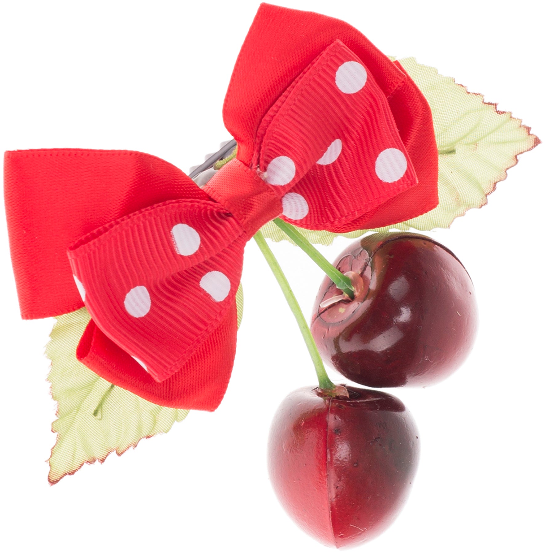 Vintage_LAVONNA_Cherries_KIRSCHEN_POLKA_DOT_Schleifen_BOW_Haarspange_killer_kirscherEm2kmfdTd9Q6
