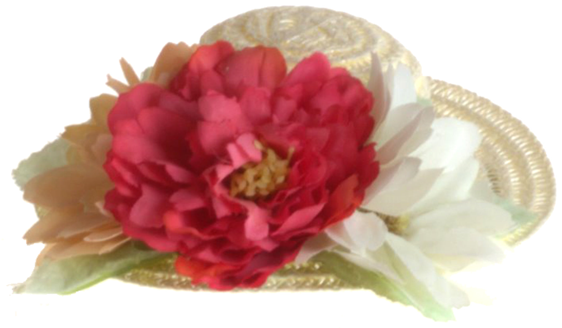 Vintage_LIORY_FLORAL_Retro_FLOWERS_Blumen_Strohhuetchen_Haarteil_HEADPIECE_Hut_Killer_Kirsche-1