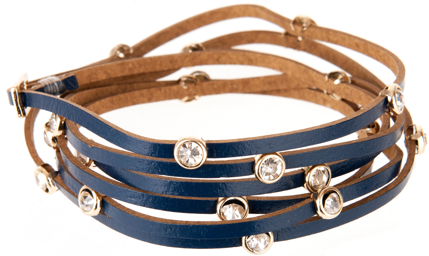 Vintage_MELUSINA_RETRO_GLITZERSTEINCHEN_Nieten_ARMBAND_Armschmuck_-_Dunkelblau_kiiller_kirsche