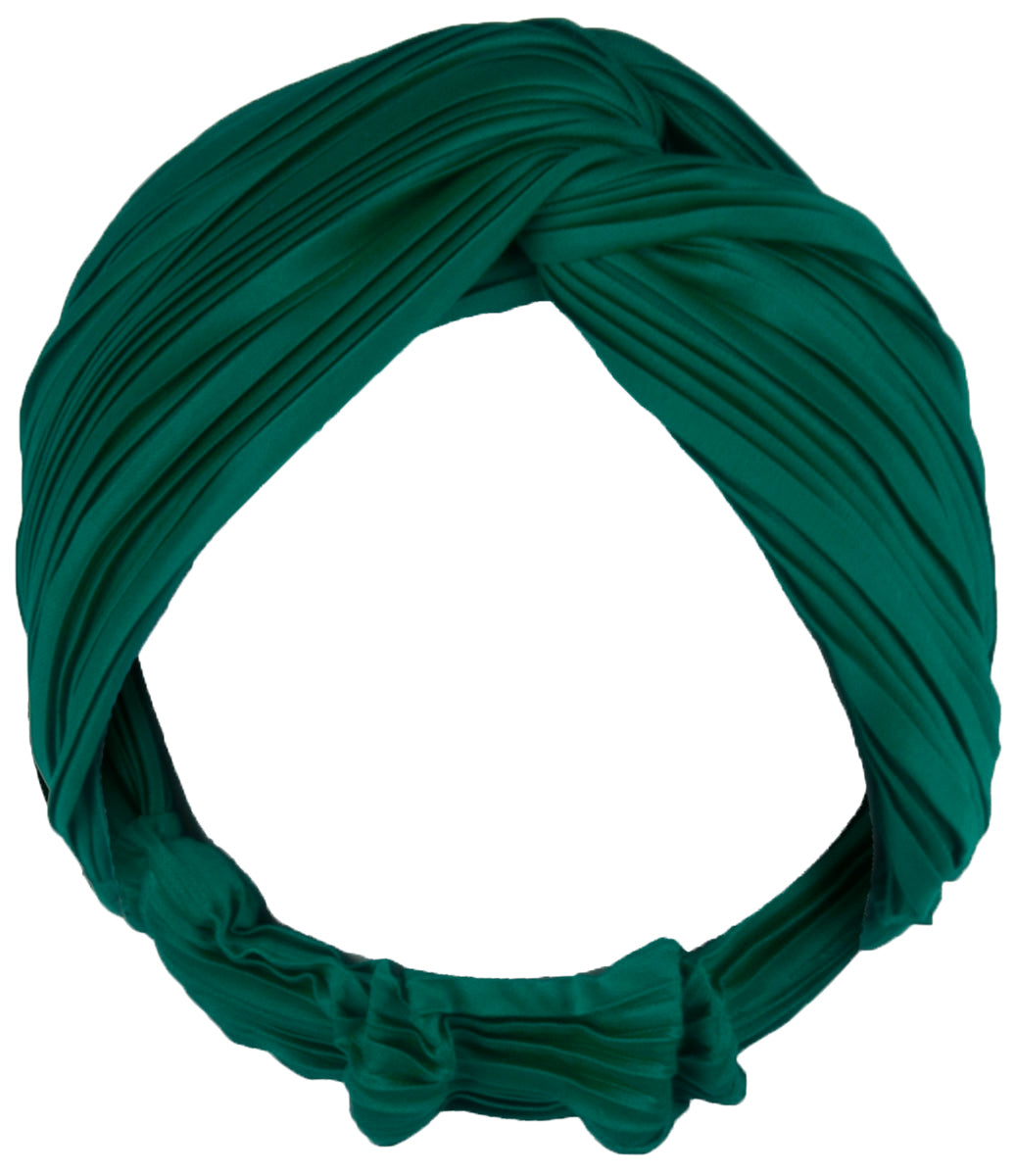 Vintage_PLEATED_Nostalgic_PLISSEE_Retro_STIRNBAND_Haarband_HAIRBAND_gruen-1