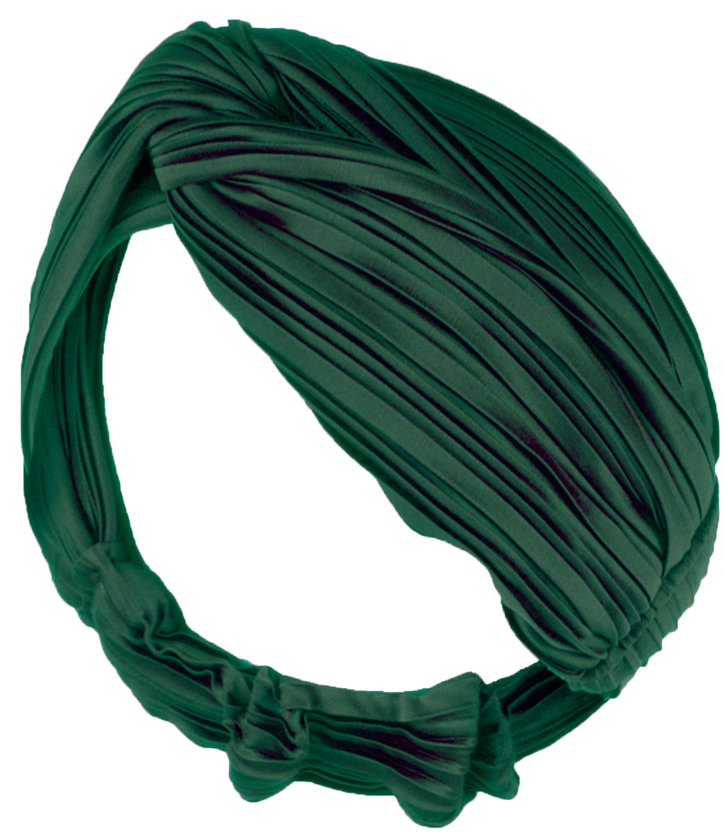 Vintage_PLEATED_Nostalgic_PLISSEE_Retro_STIRNBAND_Haarband_HAIRBAND_gruen-2