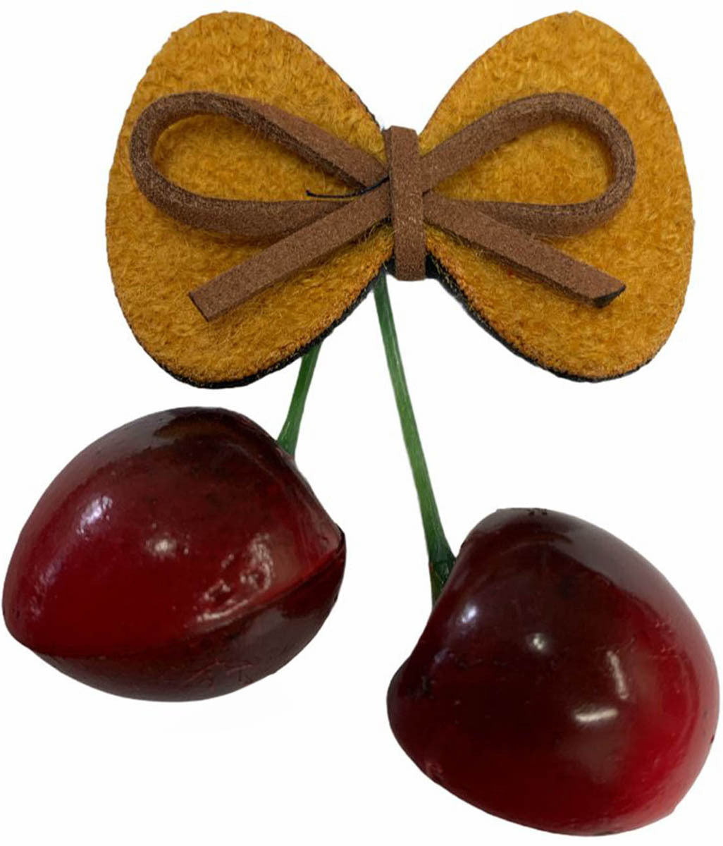 Vintage_RICKI_Cherries_KIRSCHEN_Schleifen_BOW_Haarspange_-_Beige_killer_kirschex5tZfe8ddFdXE