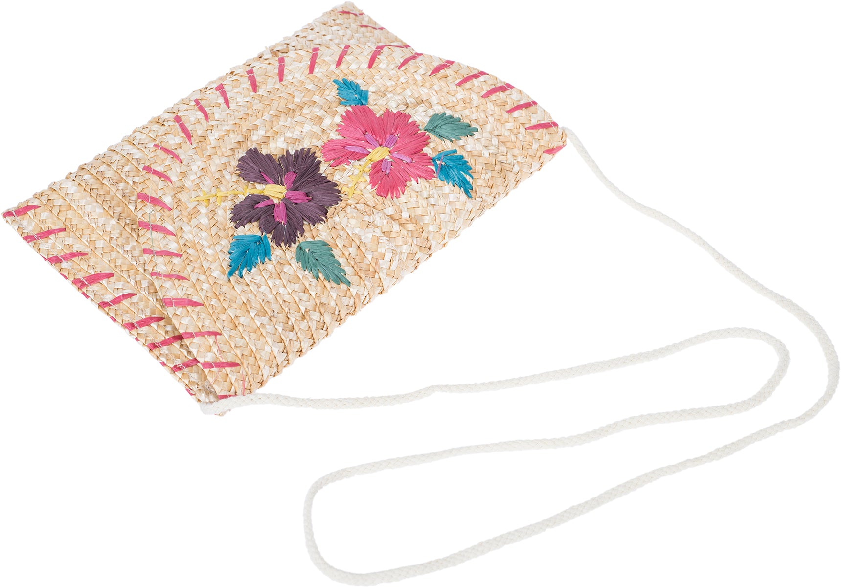 Vintage_SIGGI_Raffia_Bast_FLOWER_Blumen_HANDTASCHE_Clutch-3Vdtzsh7vI6q4n