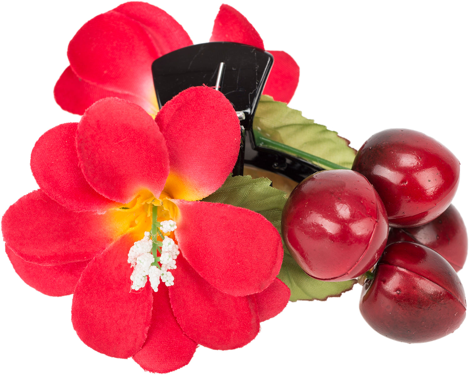 Vintage_SVANTJE_Floral_CHERRY_Kirschen_BLUMEN_Haarklammer_SPANGE-4nAS5ZHTz6HLrq