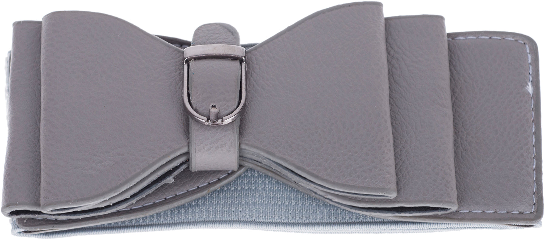 Vintage_Stretch_DOPPELSCHLEIFE_Retro_BUCKLE__Bow_50s_TAILLENGueRTEL_-_Grau_killer_kirsche
