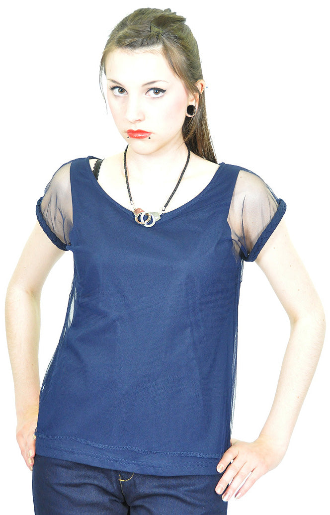 Vintage_Tulle_SAILOR_2-Lagen_Kurzarm_SHIRT_-_Dark_Blue