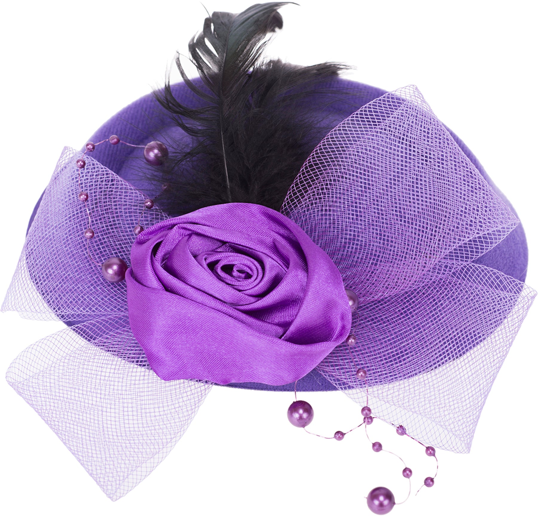 Vintage_VALENTINE_Bow_ROSE_Feather_Pearl_PILLBOX_Hut_HEADPIECE_lila_killer_kirscheYQdgaeAK2pUZZ