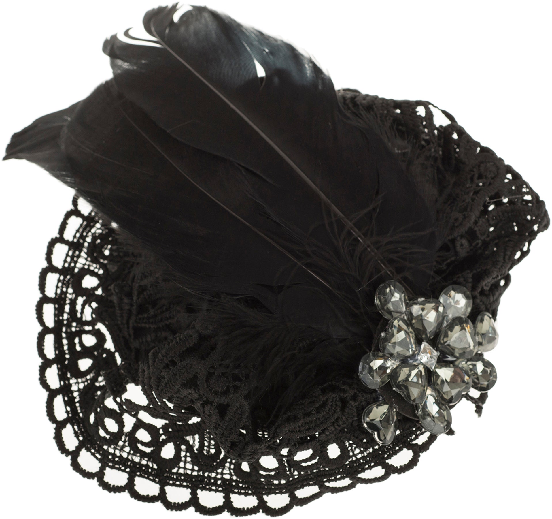 Vintage_YURI_Feather_CROCHET_Strass_PILLBOX_Huetchen_Fascinator_killer_kirschep0KliCgpXgImm