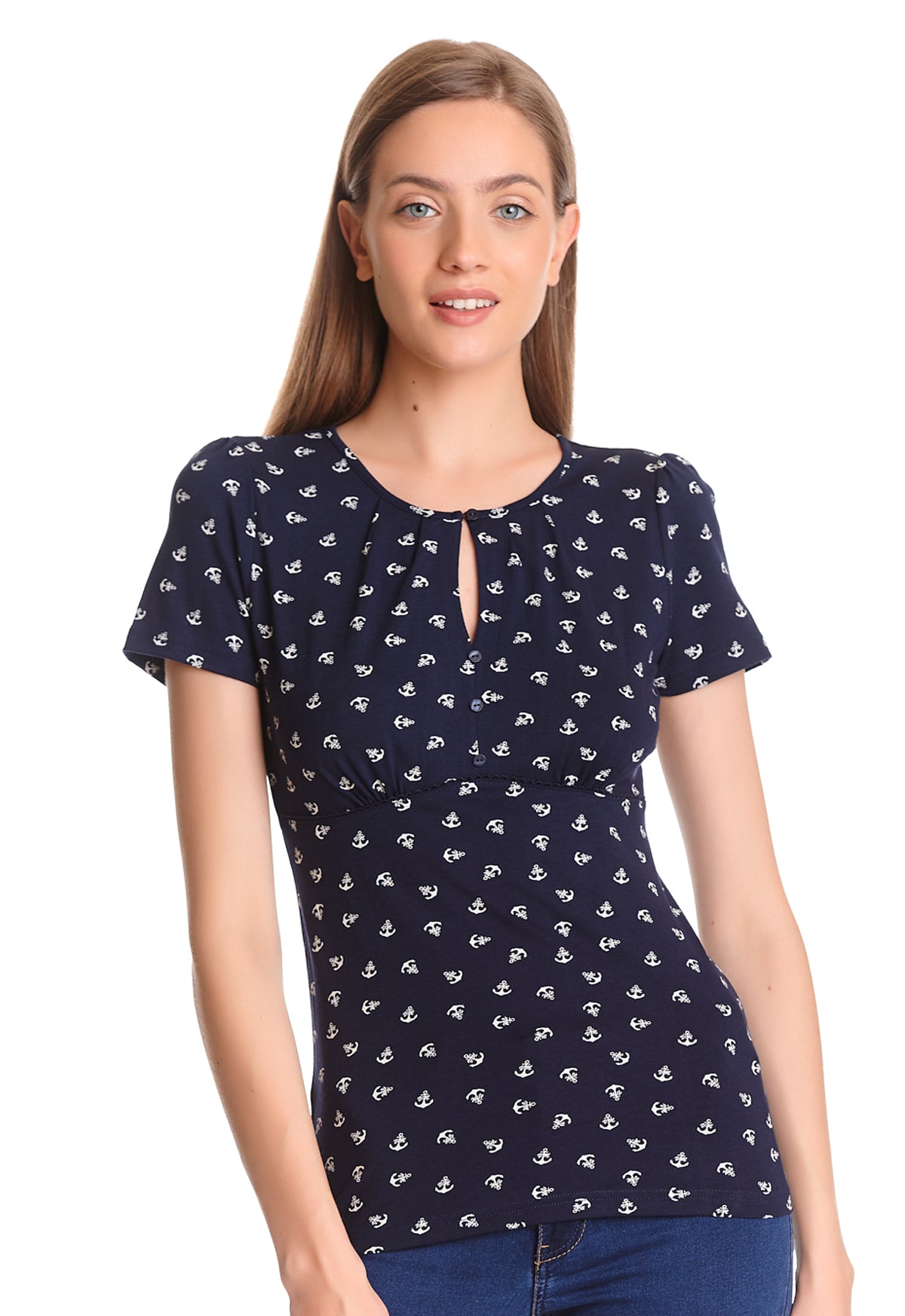 Vive_Maria_MA_MER_Nautical_ANCHOR_Anker_Sailor_Peephole_Kurzarm_SHIRT__Oberteil__Navyblau-2