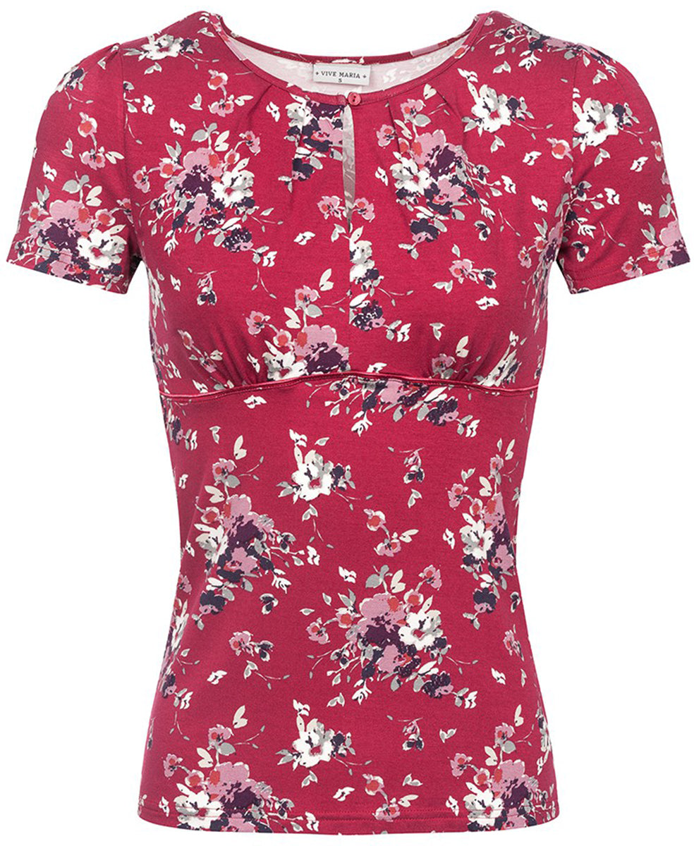 Vive_Maria_MON_AMOUR_Floral_BLUMEN_50s_Keyhole_Kurzarm_SHIRT_Rot-5