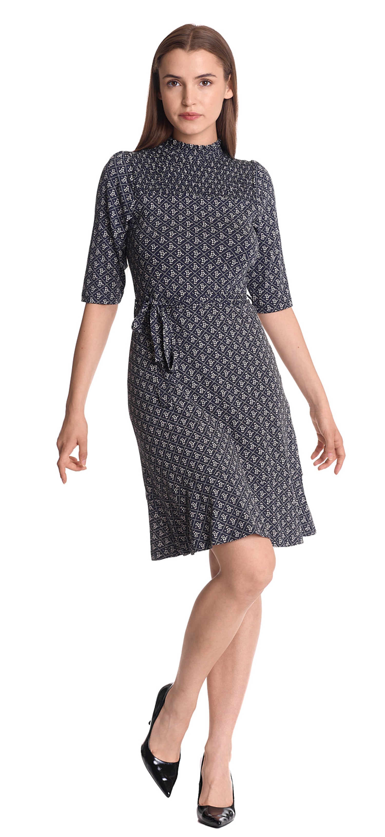 Vive_Maria_MY_SOUVENIR_Vintage_Geometrical_Stehkragen_ALinie_DRESS_Kleid-5