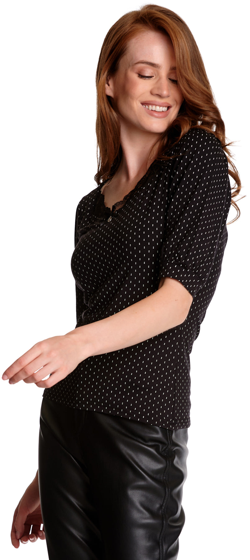 Vive_Maria_PARIS_GIRL_Punkte_LACE_Halbarm_Shirt_Retro_BLUSE_Oberteil_-_Schwarz_killer_kirsche_4