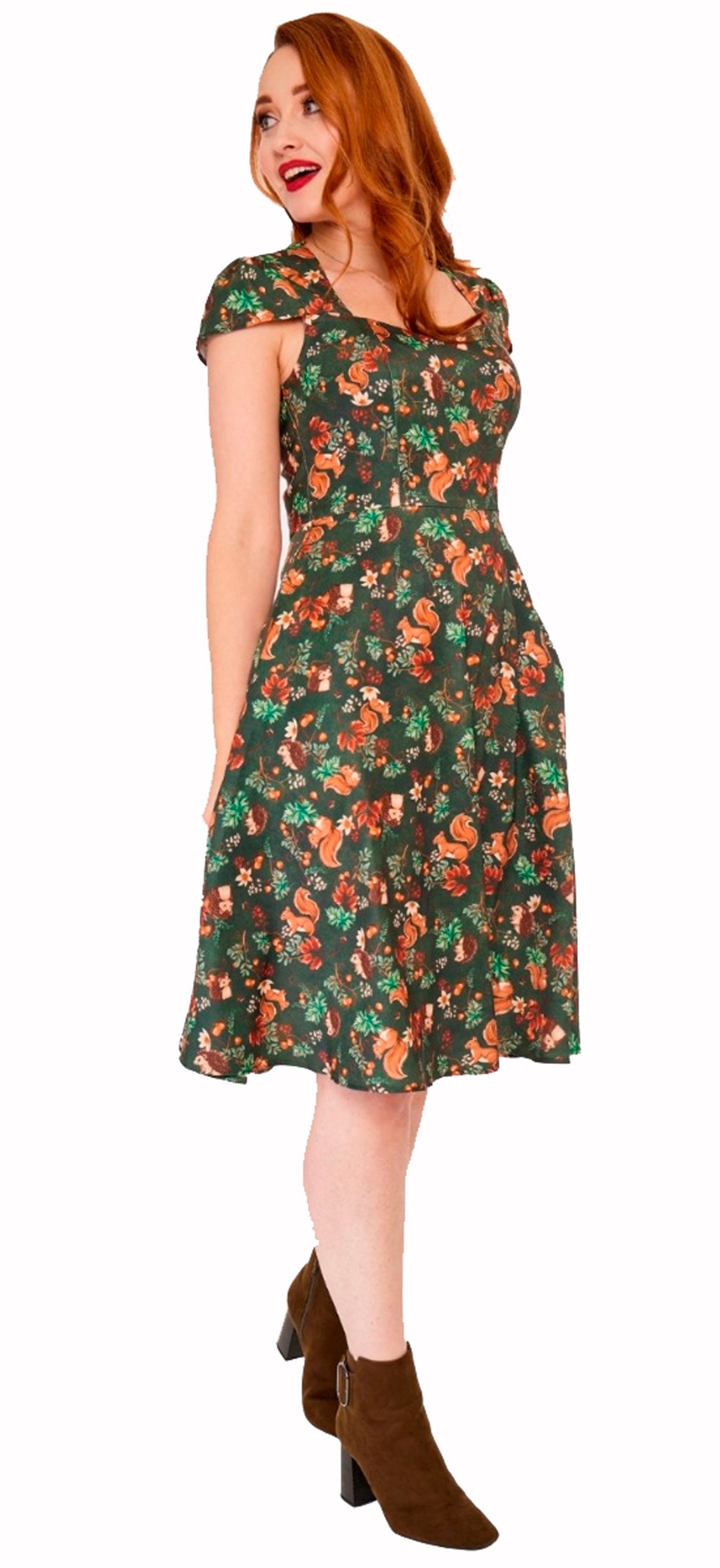 Voodoo Vixen «Fairy Woodland» Vintage 50s Autumn Retro Swing Dress / Kleid