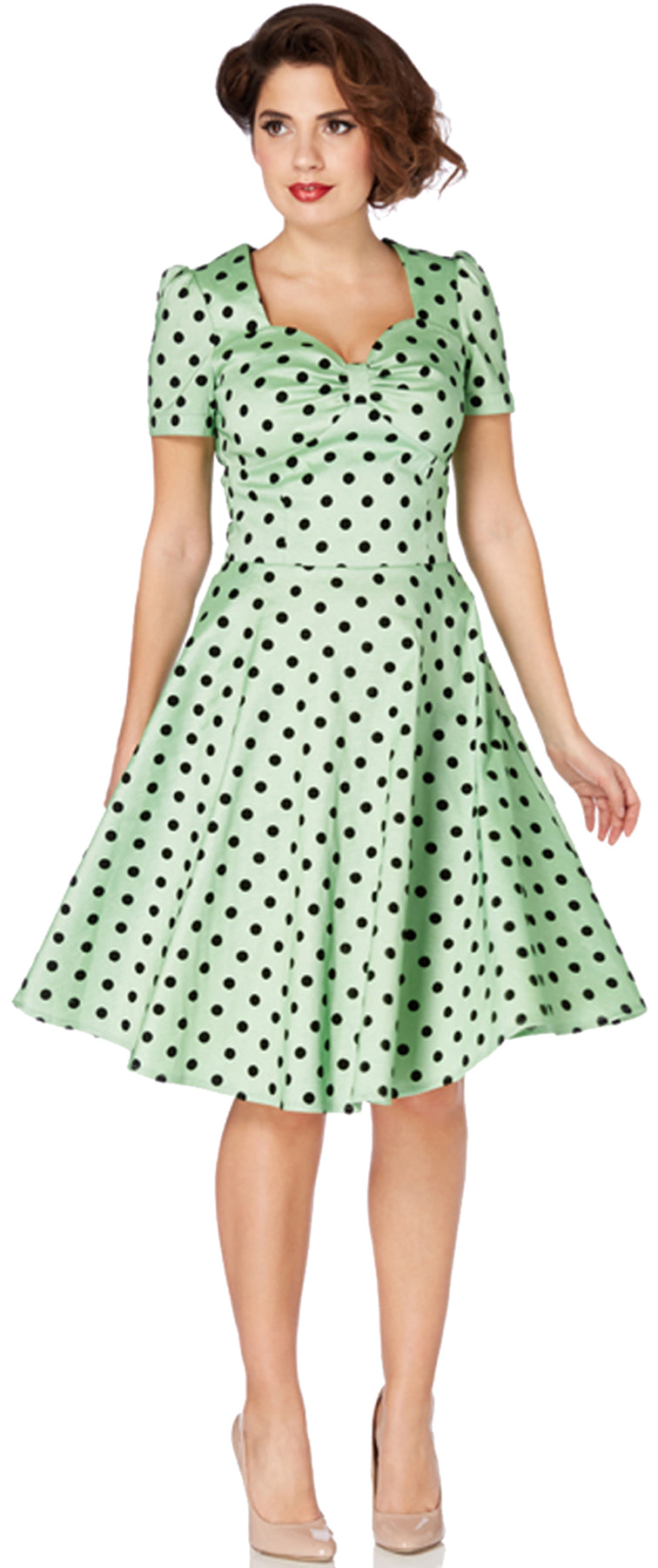 Voodoo_Vixen_50s_POLKA_DOTS_Swing_Punkte_Pin_Up_KLEID_-_Mint_killer_kirsche