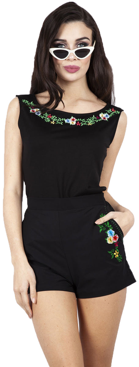 Voodoo_Vixen_AUBREY_Vintage_EMBROIDERY_High_Waisted_SHORTS_Hose-2