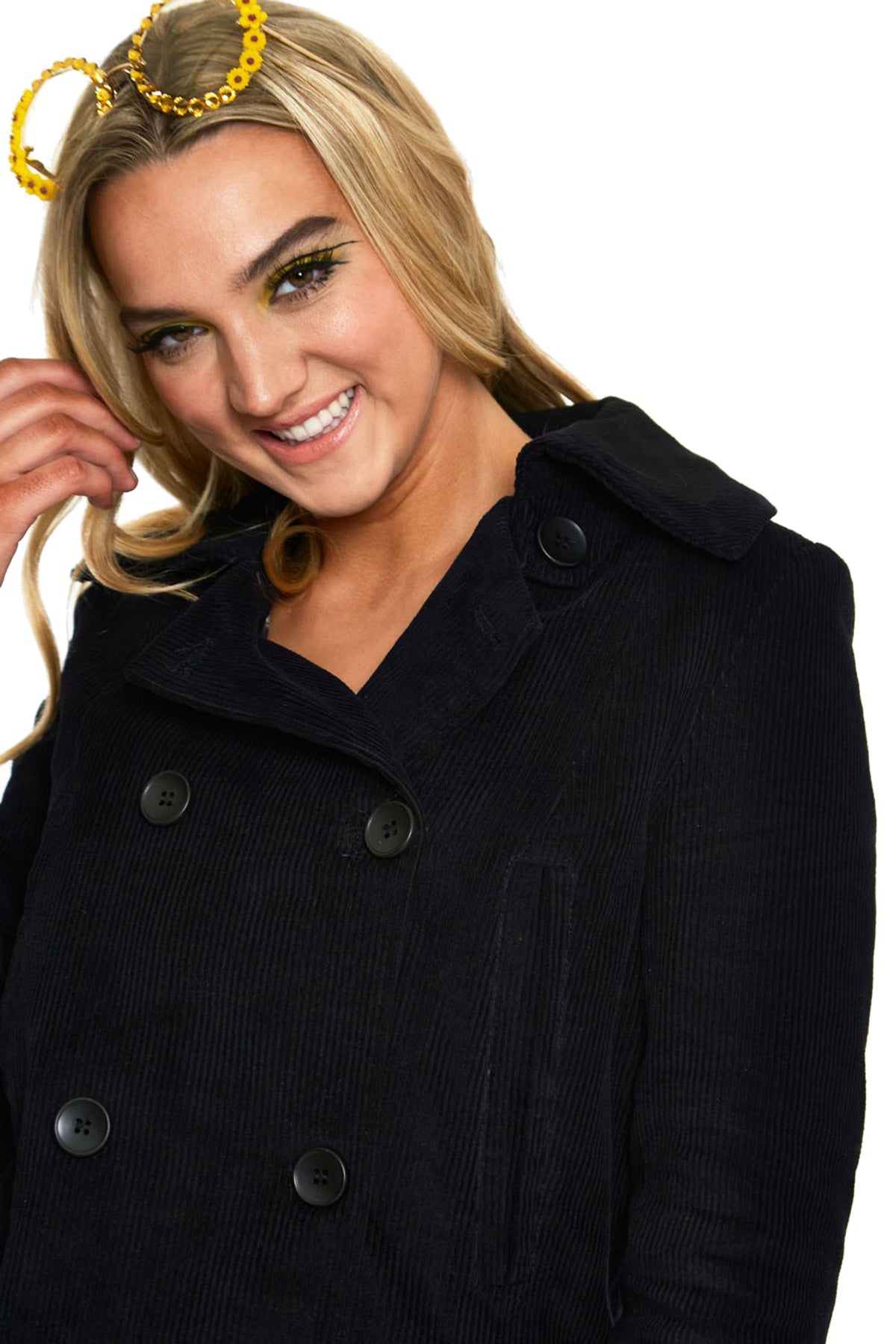 Voodoo_Vixen_CASSIA_Caspian_Sea_CORDUROY_Jacke_PEA_COAT_Kurzmantel_Schwarz_killer_kirsche_4whf77kJHtw9XQ