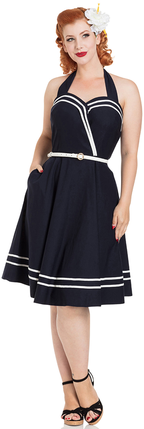 Voodoo_Vixen_CHARLOTTE_STRIPE_Nautical_Sailor_Neckholder_Dress_KLEID_killer_kirsche