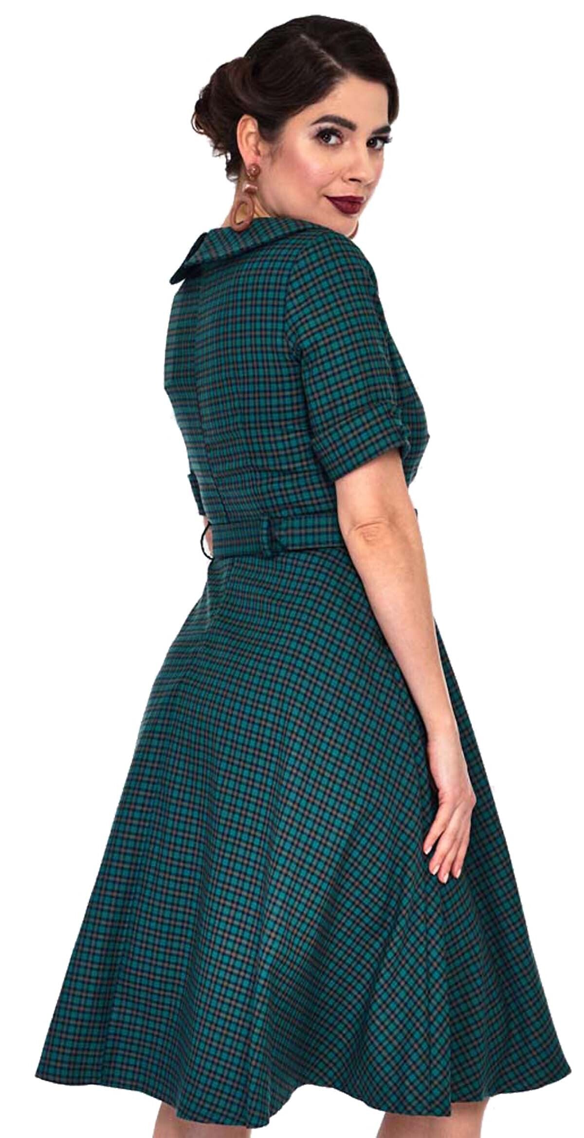 Voodoo_Vixen_CHECK_VINTAGE_Karo_Bubikragen_50s_SWING_DRESS_Kleid_Dunkelgrn-5