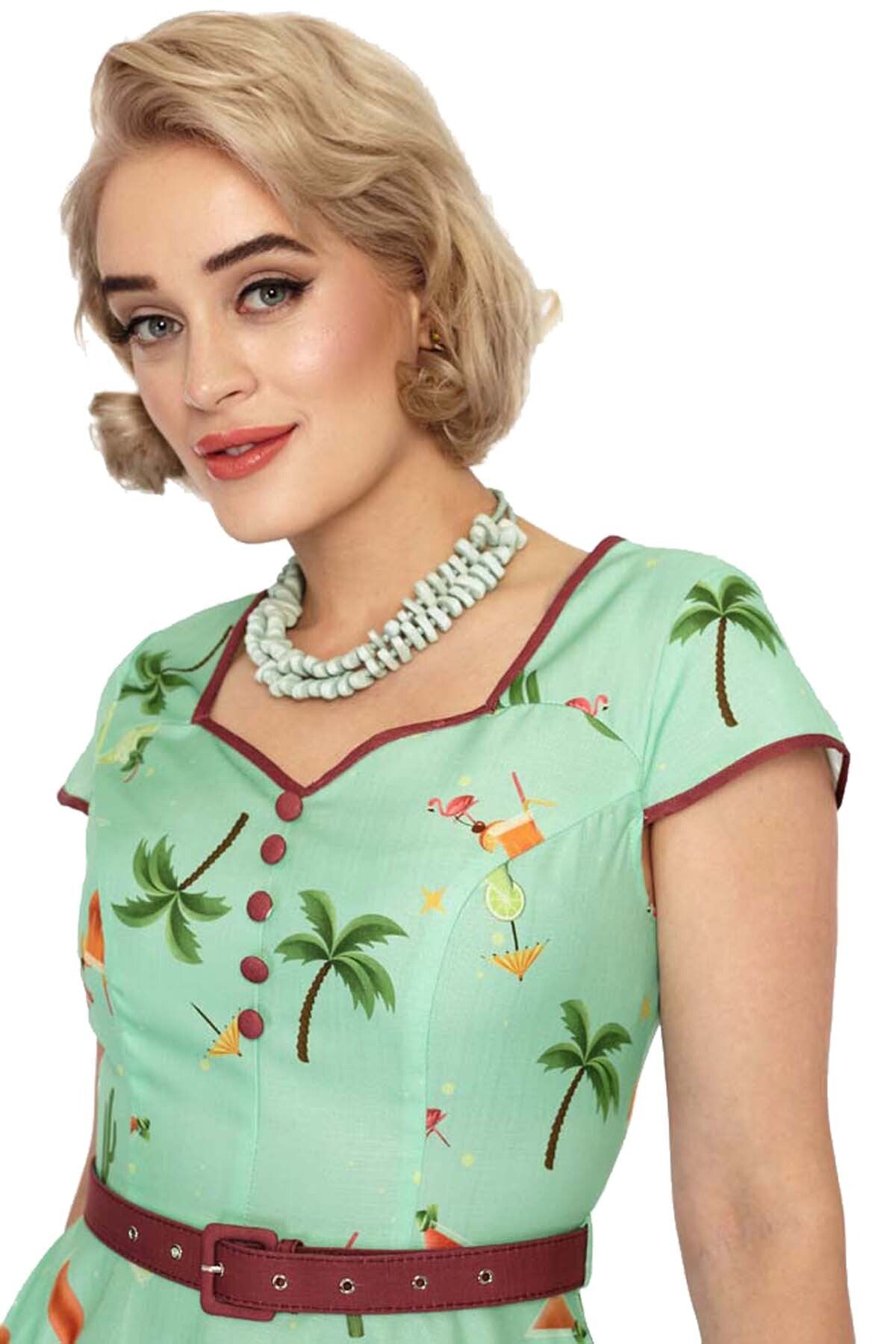 Voodoo_Vixen_COCKTAIL_PRINT_Flamingo_Cactus_50s_Classic_Retro_SWING_Flare_DRESS_Kleid_-_Mint-4464XtYRy6MmdR