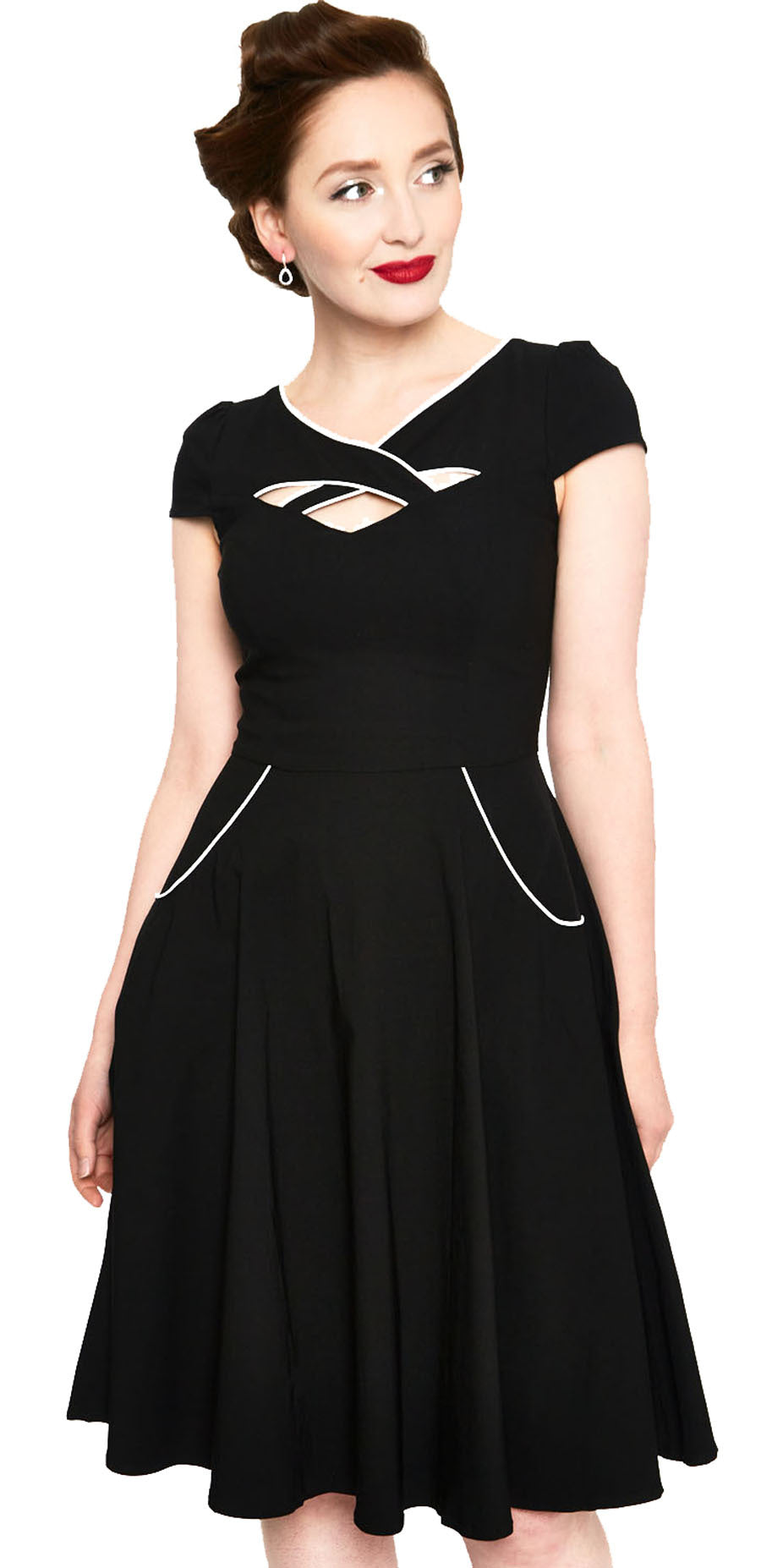 Voodoo_Vixen_CONNIE_BLACK_Vintage_Contrast_Piping_CutOut_Vintgae_50s_SWING_DRESS_Kleid-1