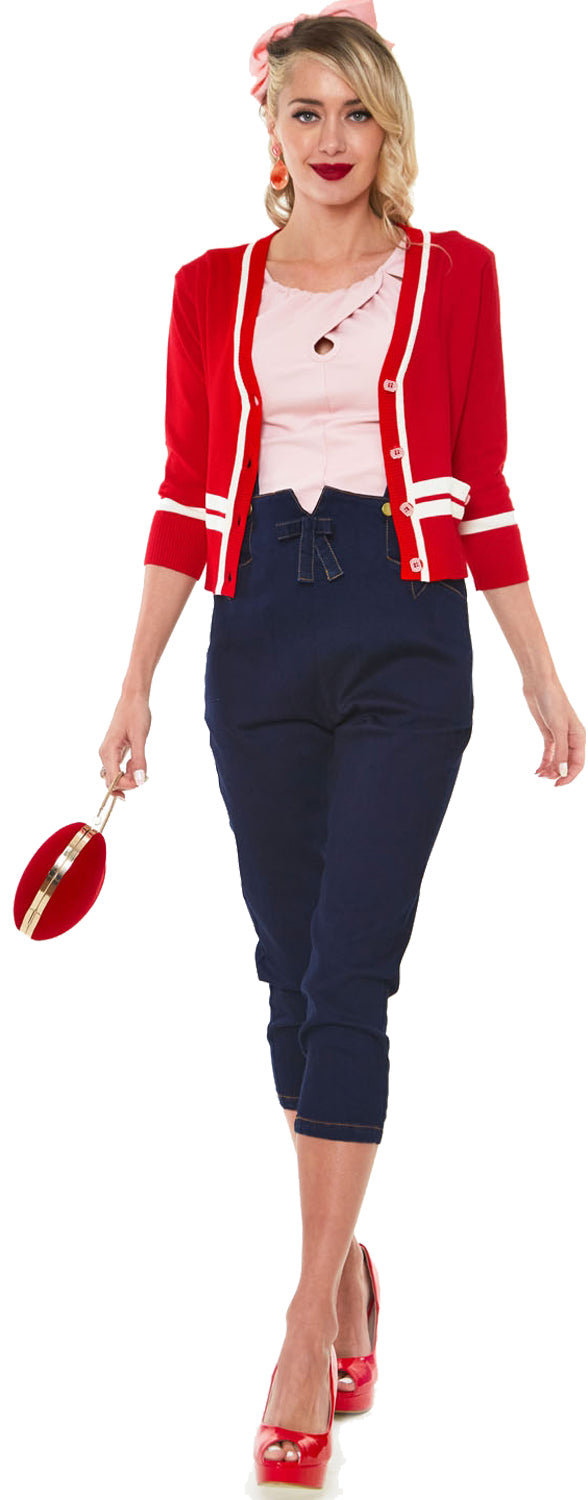 Voodoo_Vixen_CROPPED_Vintage_STREIFEN_Dreiviertelarm_CARDIGAN_Stickjacke_Rot_killer_kirsche_2bZJDDOGKXx4gi