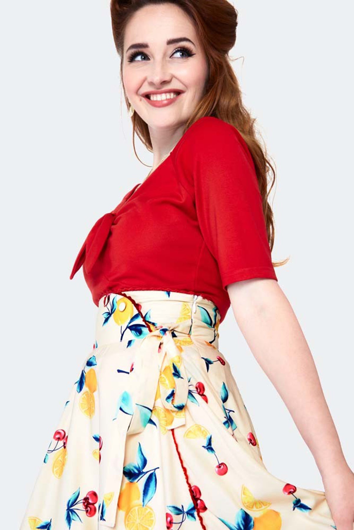 Voodoo_Vixen_Cherry_lemonade_button_detail_flare_SWING_SKIRT_Rock_killer_kirsche_4