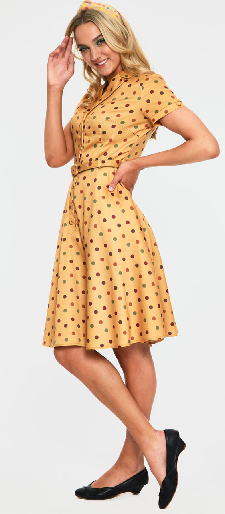 Voodoo_Vixen_DIANA_50s_POLKA_DOT_V-Neck_Kurzarm_SWING_DRESS_Hemdkleid_killer_kirsche_2HoSIl22BqEYiw