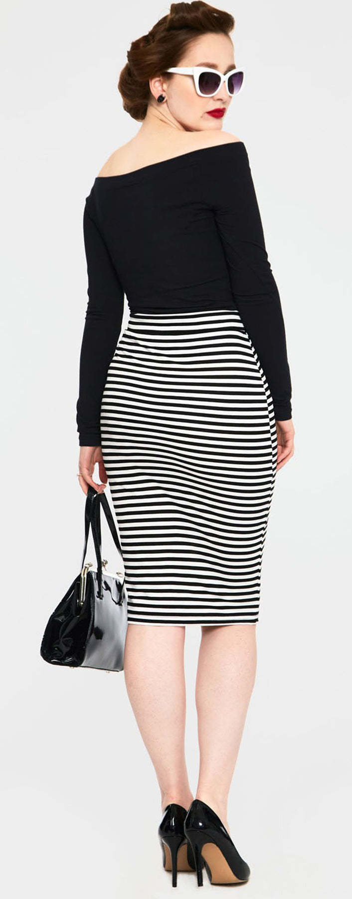 Voodoo_Vixen_Faith_Striped_Striped_Tube_STREIFEN_40s_PENCIL_SKIRT_Bleistiftrockkiller_kirsche_4