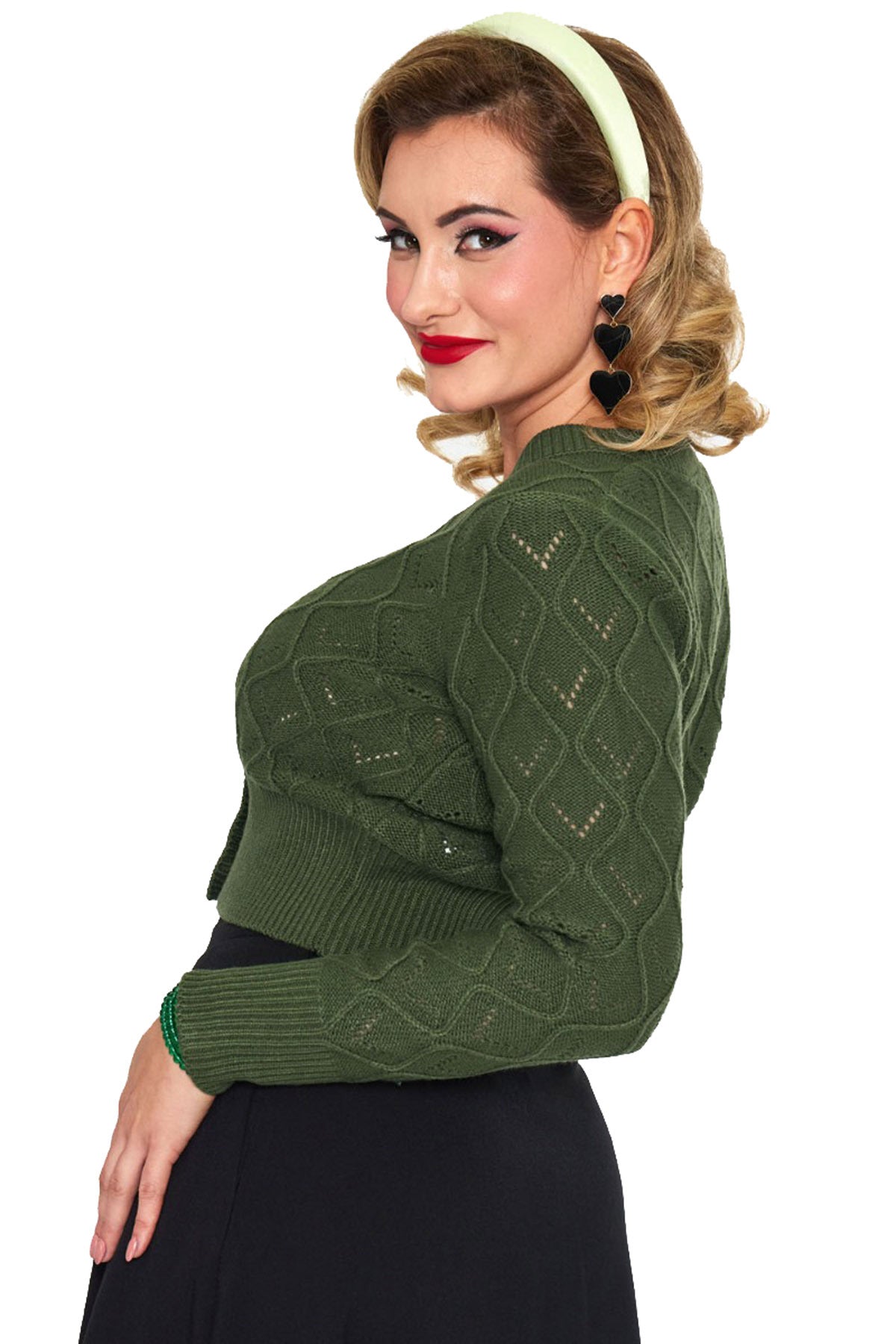 Voodoo_Vixen_GREEN_CHUNKY_Knit_50s_BUTTONED_Langarm_CARDIGAN_Strickjacke_-_Khaki-5