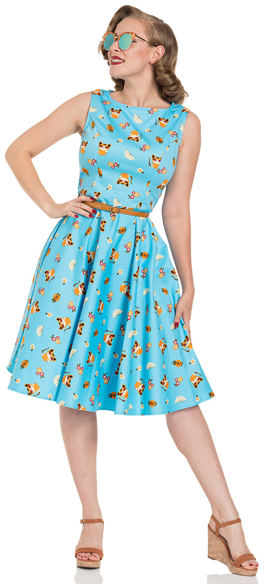 Voodoo_Vixen_HONEY_Vintage_Cute_CARTOON_CAT_Dress_SWING_KLEID-1