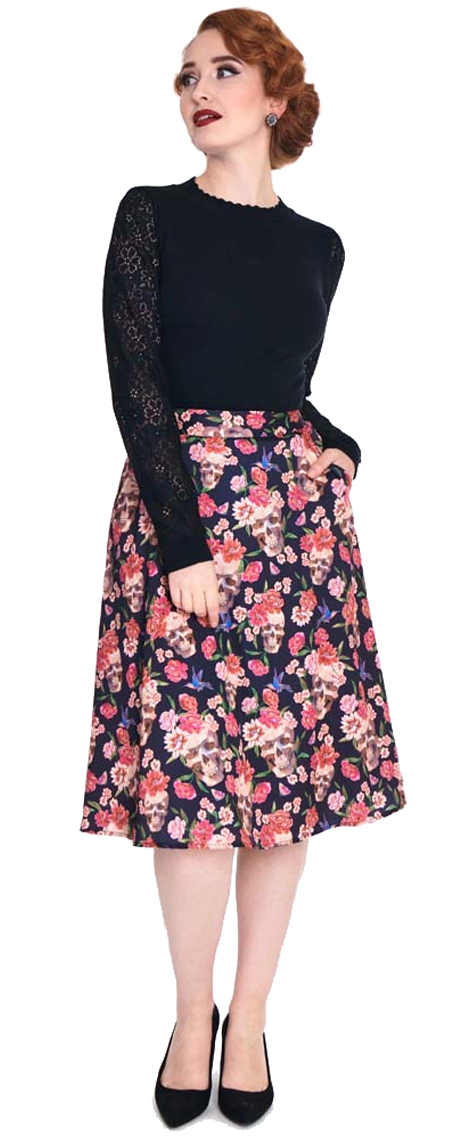 Voodoo_Vixen_LACE_SLEEVE_Vintage_Langarm_Floral_Spitze_SWEATER_Knitted_Pullover__Jumper-2