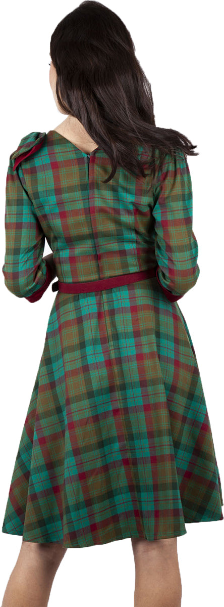 Voodoo_Vixen_LISLE_FOREST_Vintage_TARTAN_Schleifen_Swing_Dress_KLEID-3