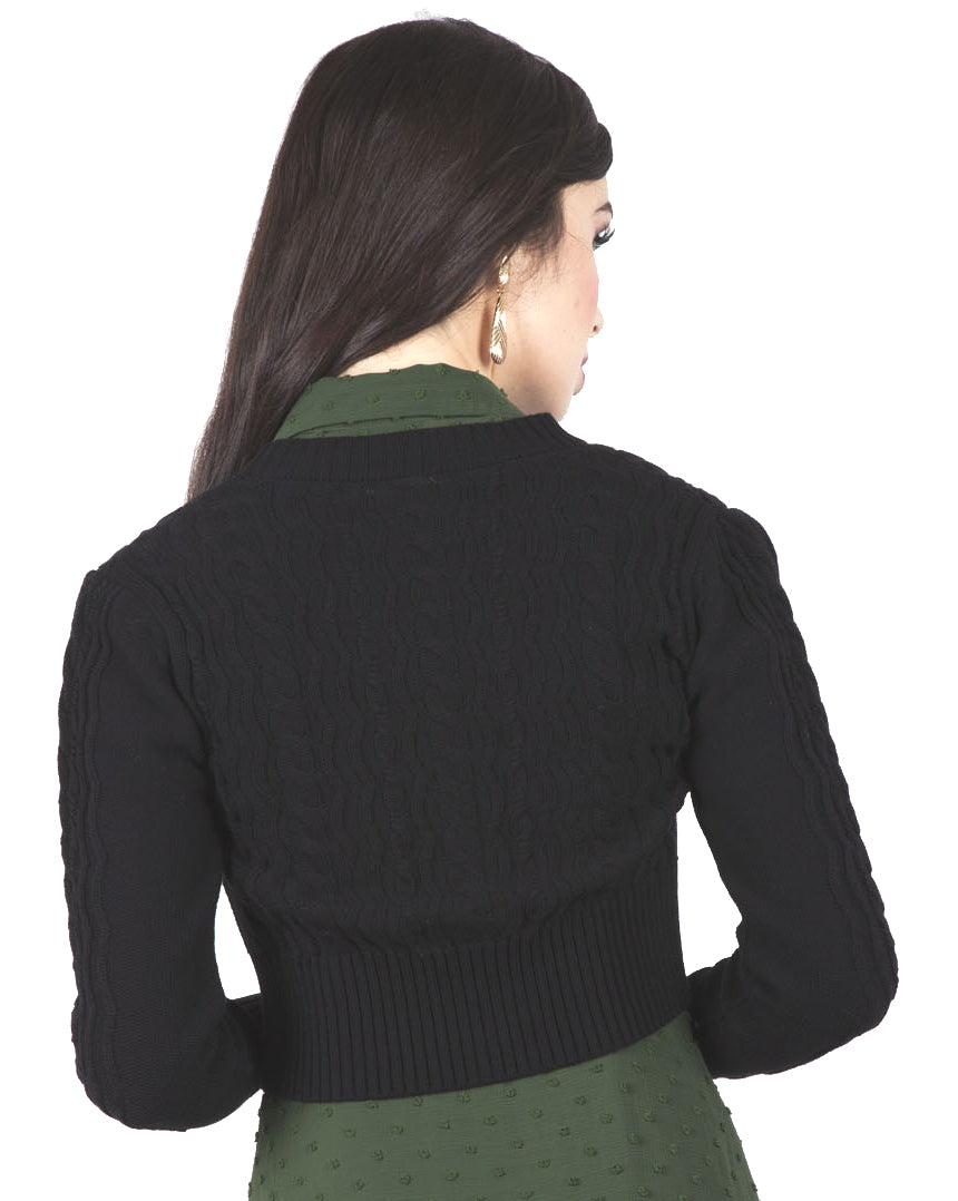 Voodoo_Vixen_MABEL_BRAID_Retro_Cropped_Langarm_CARDIGAN_Stickjacke_-_Schwarz-3