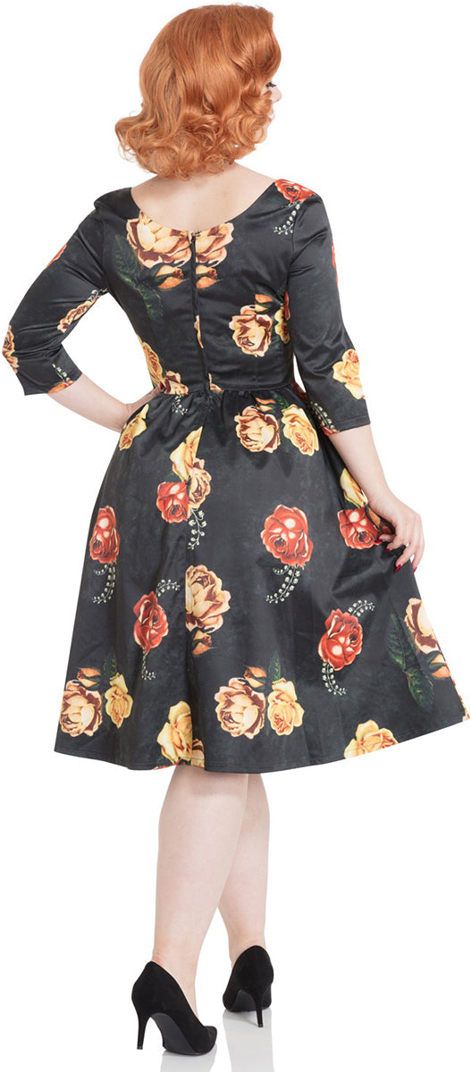 Voodoo_Vixen_MEG_Floral_Blueten_ROSEN_Vintage_DRESS_KLEID-3