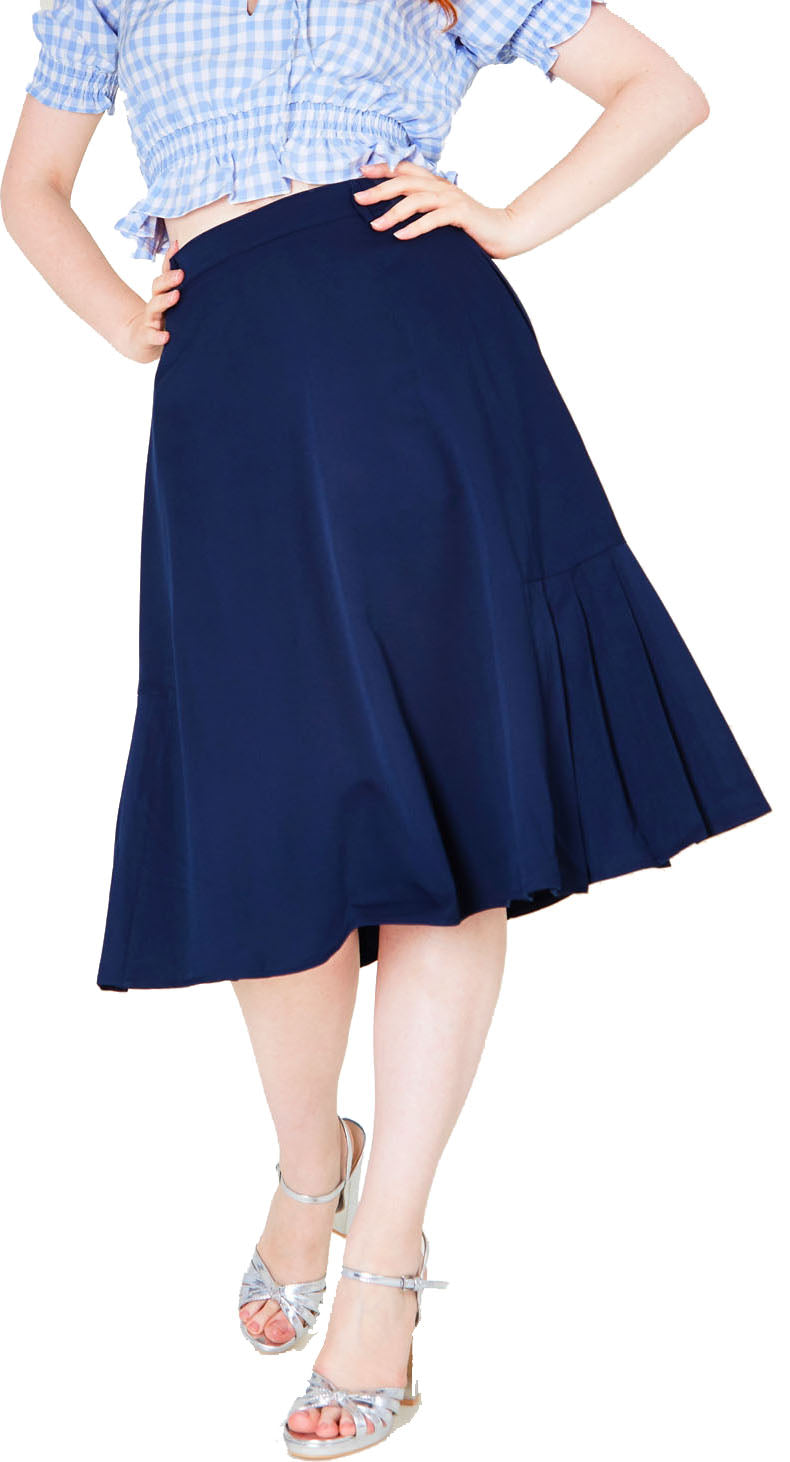 Voodoo_Vixen_Nyla_Knee-length_falten_uni_SWING_SKIRT_Rock_killer_kirsche_2