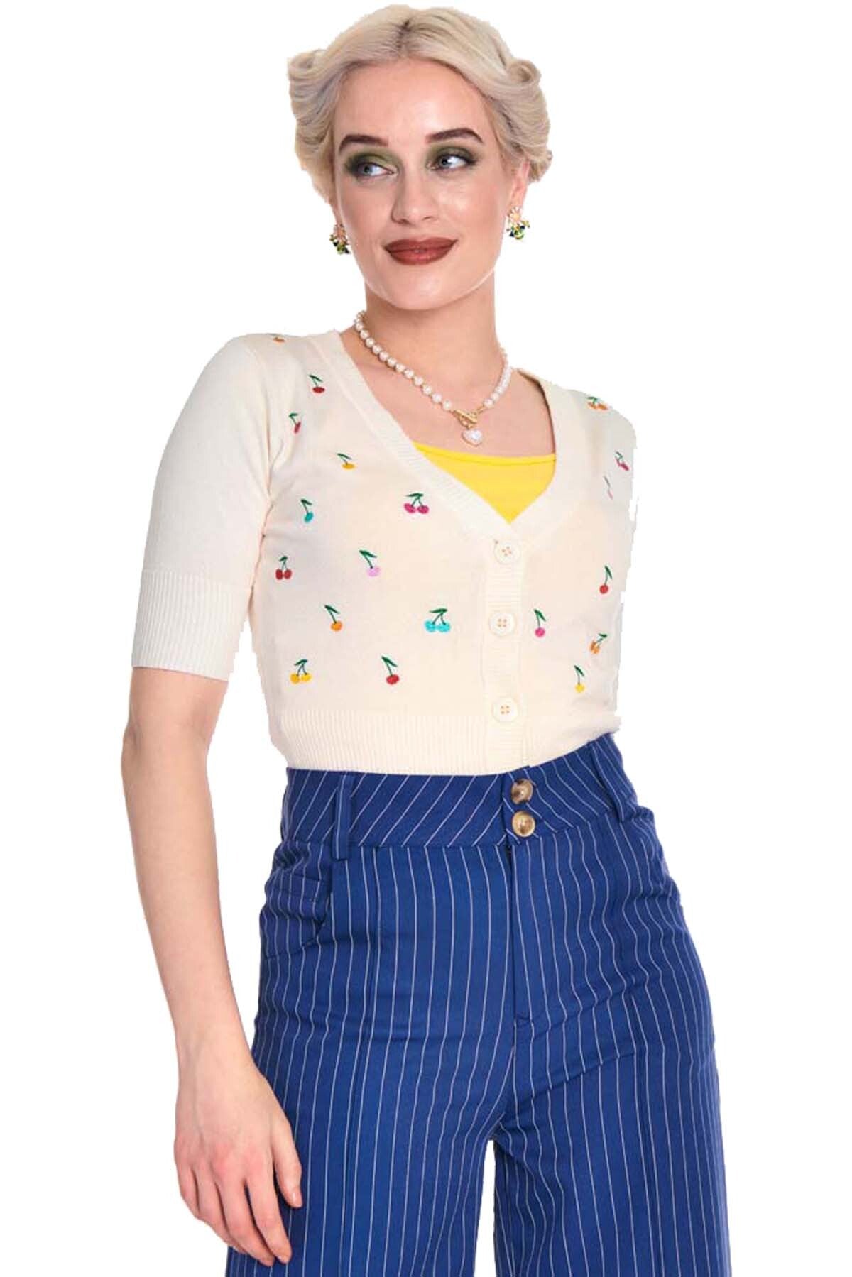 Voodoo_Vixen_PINSTRIPE_TURN_UP_Vintage_Retro_Classic_TROUSERS_Marlene_HOSE_-_Blau-4