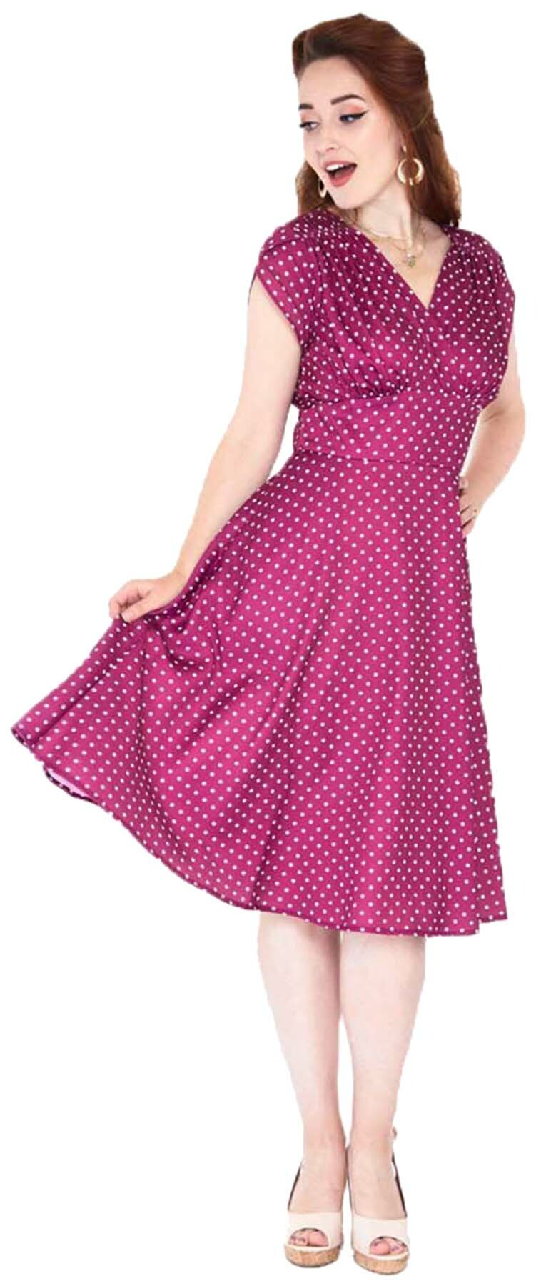 Voodoo_Vixen_Polka_Dots_Punkte_Vintage_V-Neck_DRESS_Kleid_in_A-Linie_killer_kirsche_1sqne7KoJsaIzb