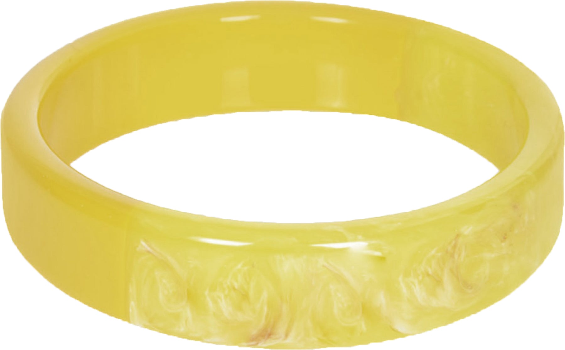 Voodoo_Vixen_SLIM_STACKING_BANGLE_Vintage_FAKELITE_Retro_Resin_ARMREIF_Gelb_Killer_Kirsche-1