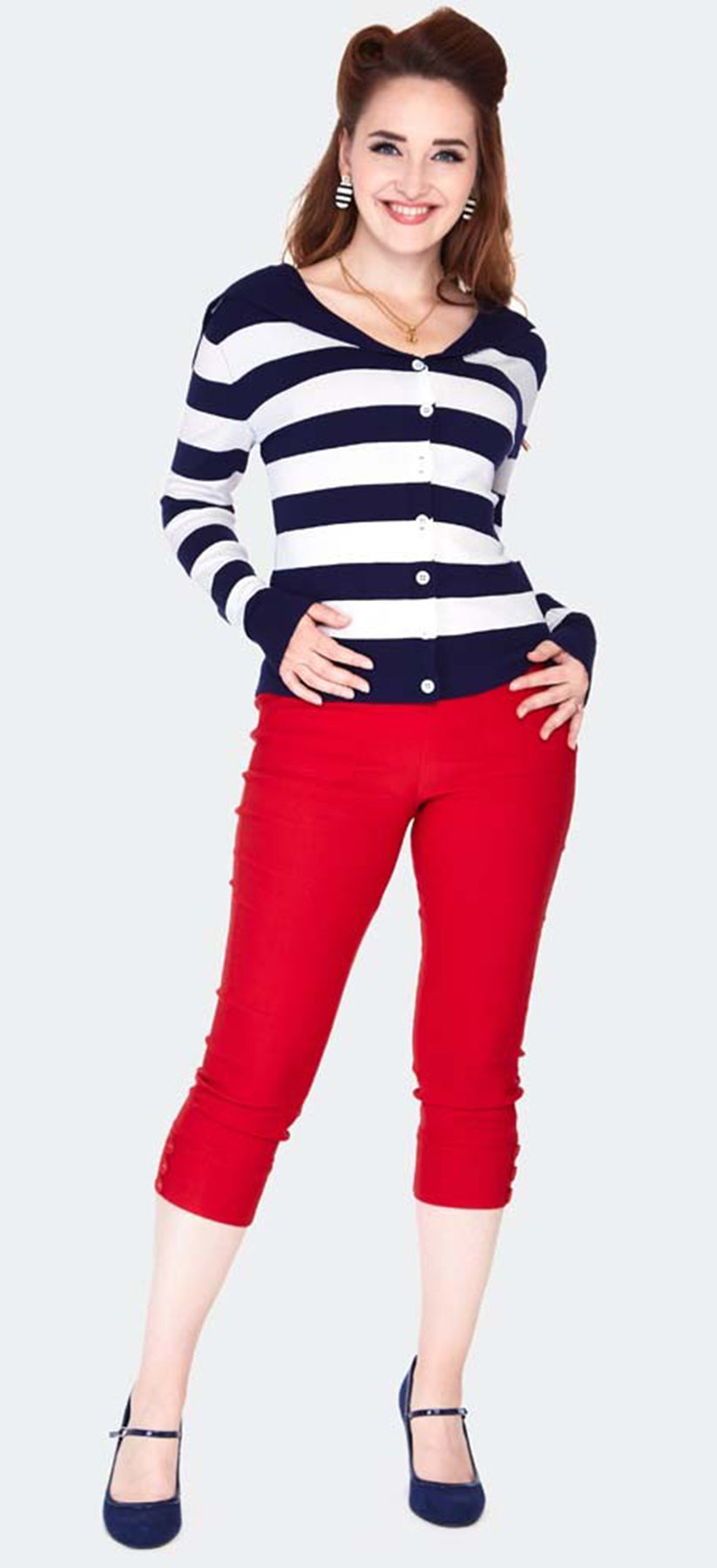Voodoo_Vixen_Sailor_collar_stripe_Vintage_STREIFEN_Langarm_CARDIGAN_Stickjacke_killer_kirsche_2