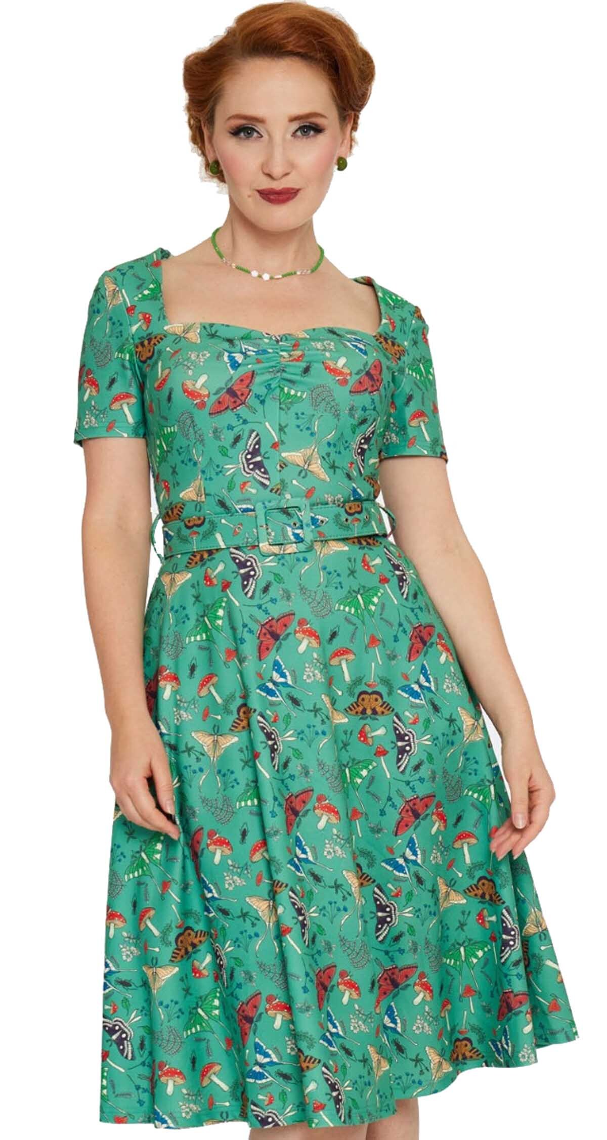 Voodoo_Vixen_WOODLAND_PRINT_Vintage_Mushrooms_50s_Classic_Retro_SWING_Flare_DRESS_Kleid_-_Gruen-3
